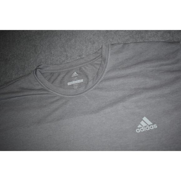 Adidas Golf Gym Shirt Workout Mens Size 2XL Performance Polyester Gray - Picture 5 of 6